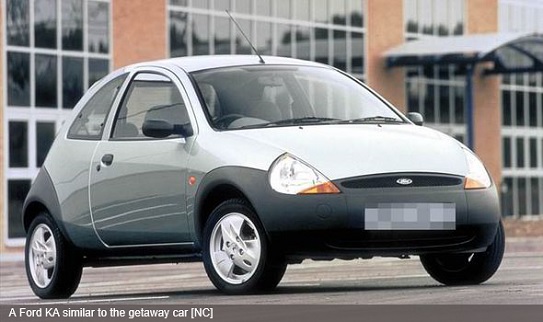 A Ford KA similar to the getaway car [NC]