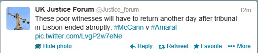 Tweets from UK Justice Forum, 13 September 2013