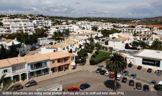 British detectives are using aerial photos of Praia de Luz to sniff out new clues [PA]