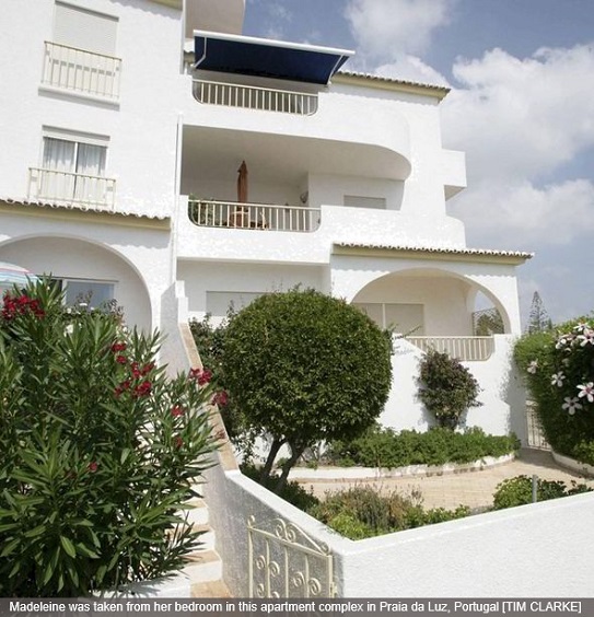 Madeleine was taken from her bedroom in this apartment complex in Praia da Luz, Portugal [TIM CLARKE]