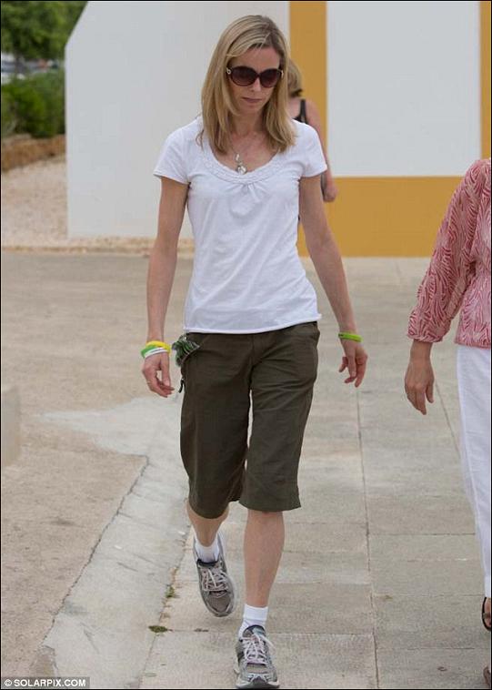 Unending grief: Kate McCann seen here in Praia da Luz last week