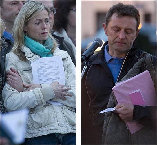 Sad: The heartbroken couple attended the ceremony at the candle that burns continually in the centre of Rothley, Leicestershire