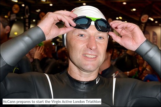 McCann prepares to start the Virgin Active London Triathlon