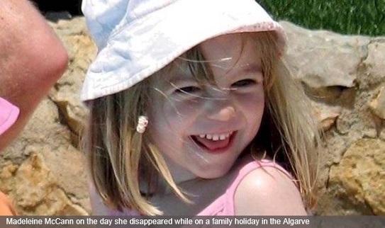 Madeleine McCann on the day she disappeared while on a family holiday in the Algarve