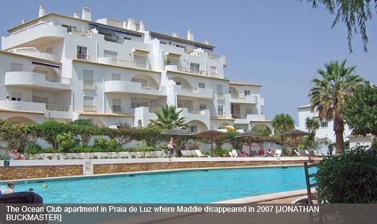 The Ocean Club apartment in Praia de Luz where Maddie disappeared in 2007 [JONATHAN BUCKMASTER]