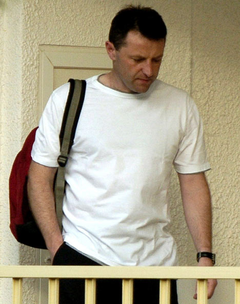 Flying visit: Mr McCann, 39, was pickpocketed at a cashpoint at Waterloo station in central London