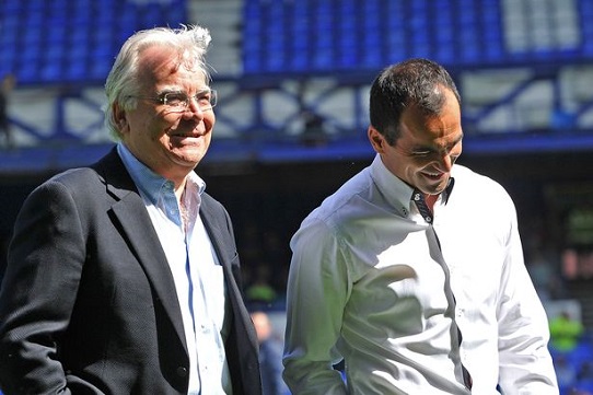 Bill Kenwright and Roberto Martinez