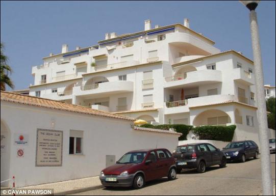 Crime scene: The Ocean Club Resort in Praia da Luz where Madeleine went missing in 2007