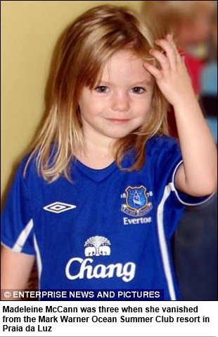 Madeleine McCann was three when she vanished from the Mark Warner Ocean Summer Club resort in Praia da Luz