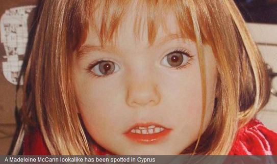 A Madeleine McCann lookalike has been spotted in Cyprus