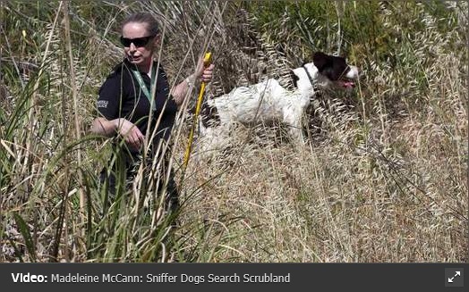 Video: Madeleine McCann: Sniffer Dogs Search Scrubland