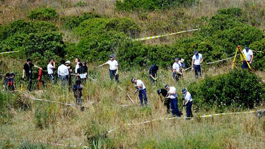 Scotland Yard officers carried out searches around Praia da Luz last week