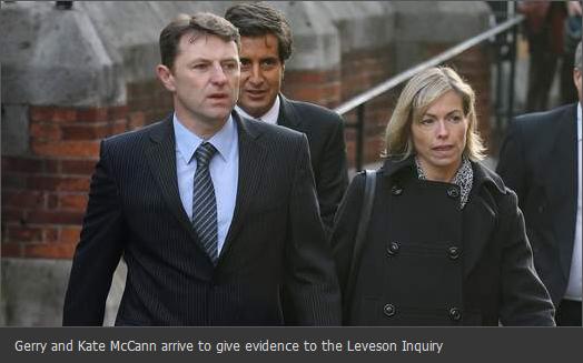 Gerry and Kate McCann arrive to give evidence to the Leveson Inquiry