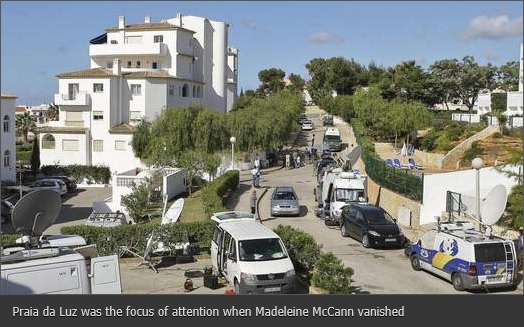 Praia da Luz was the focus of attention when Madeleine McCann vanished