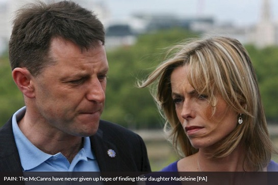 PAIN: The McCanns have never given up hope of finding their daughter Madeleine [PA]