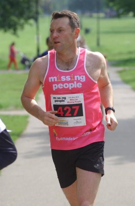 Madeleine McCann's parents Gerry (above) and Kate (below) taking part in the Miles for Missing People 10k