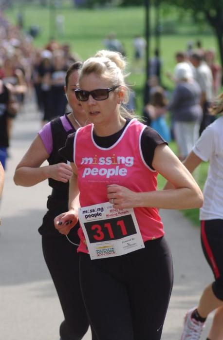 Madeleine McCann's parents Gerry (above) and Kate (below) taking part in the Miles for Missing People 10k