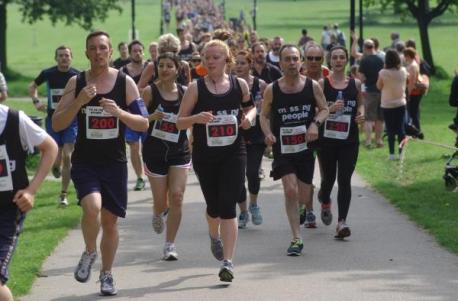 About 500 people took part in today's run, which has so far raised more than £20,000 for Missing People