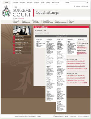 The Supreme Court - Court Sittings, Week commencing 20 Feb 2012