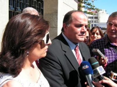 Gonçalo Amaral leaves Faro Court with Sofia Leal