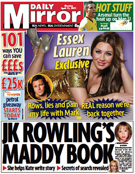 'JK Rowling's Maddy book': Daily Mirror, 11 April 2011