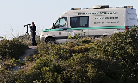 Portuguese police investigating the disappearance of Madeleine McCann have cordoned off the Praia da Luz scrubland. Photograph: Luis Forra/EPA